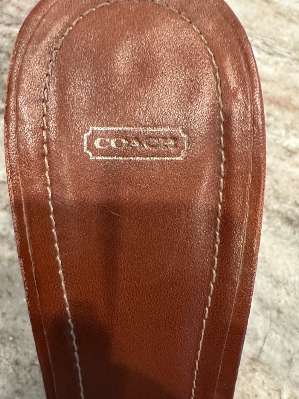 Coach Nevada P409 Vintage Y2K Leather Heels Brown Ankle Strap Block Sandals 7.5 - Picture 10 of 10